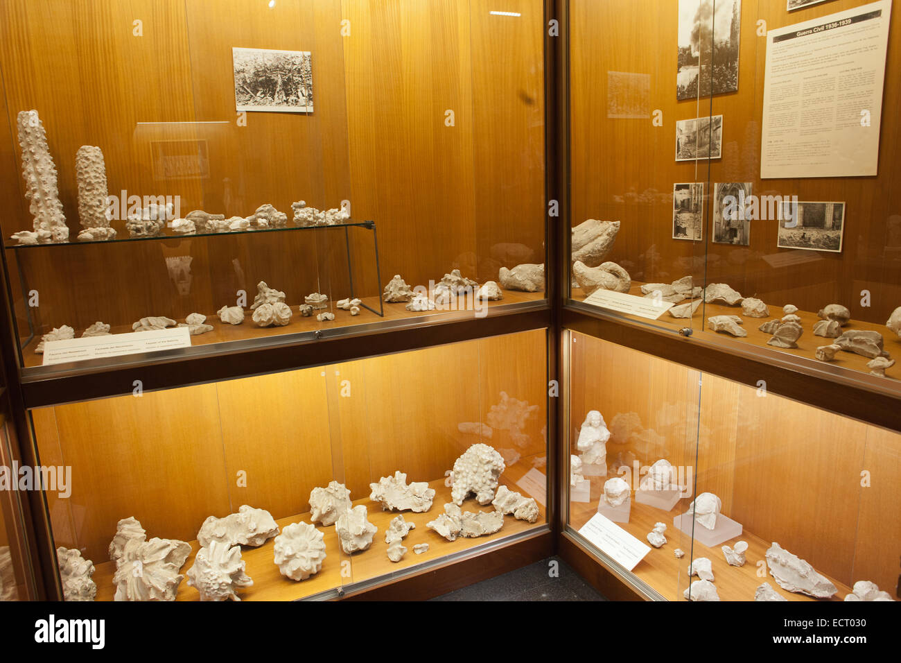 Ausstellung im Sagrada Familia Museum in Barcelona, Katalonien, Spanien. Stockfoto