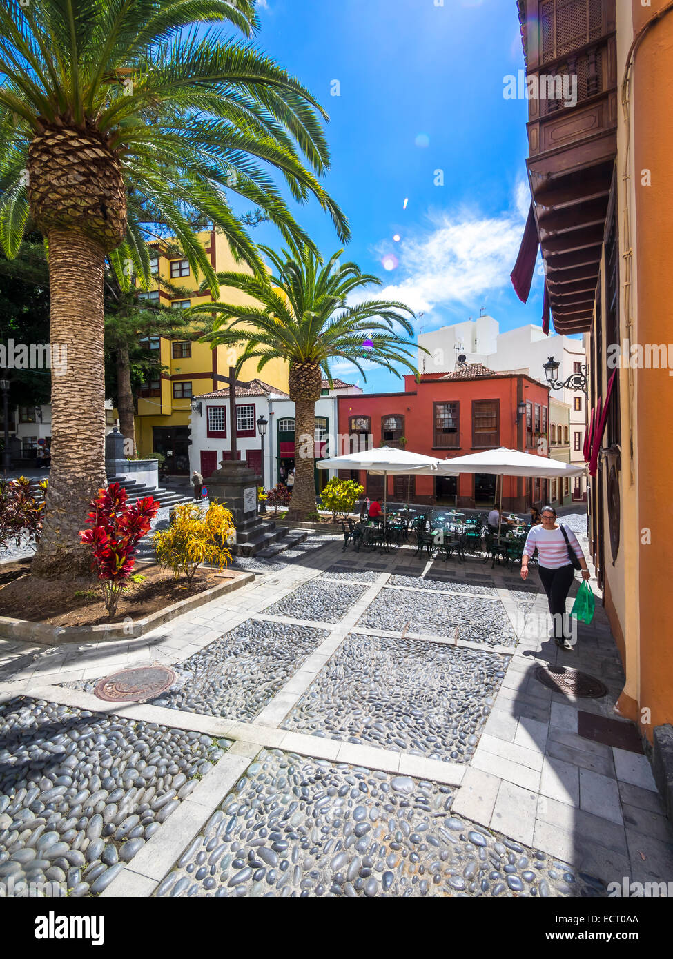Spanien-Kanarische Inseln-Santa Cruz De La Palma Plaza De La Alameda Stockfoto