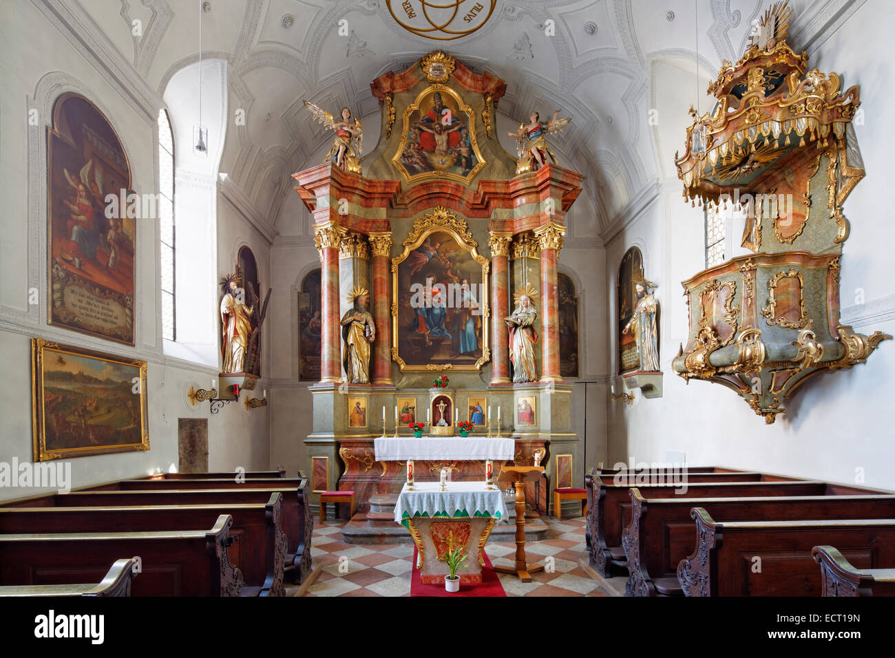 Deutschland Bayern Upper Bavaria Rosenheim Spitalkirche St. Josef Stockfoto