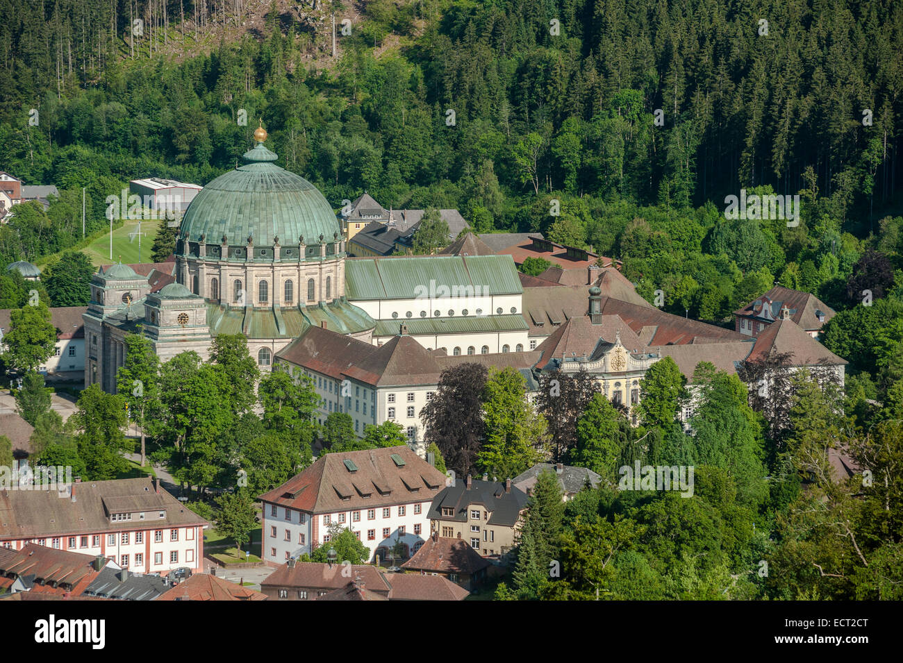 Blick vom Mt Weißenstein, Abtei St. Blasius und St. Blasius Dom, St