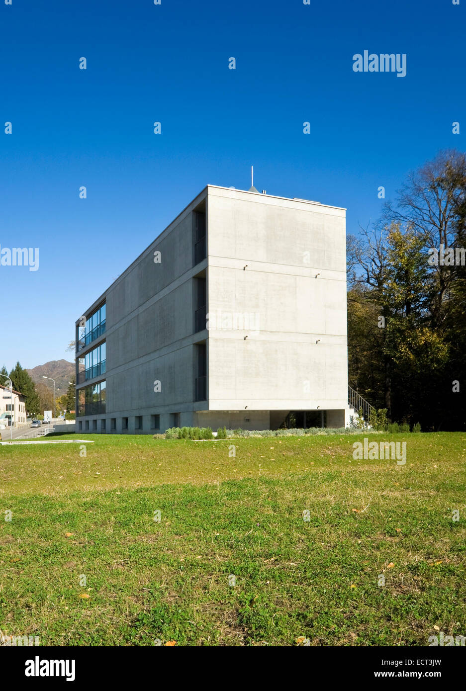 moderne Zement Gebäudehülle Stockfoto