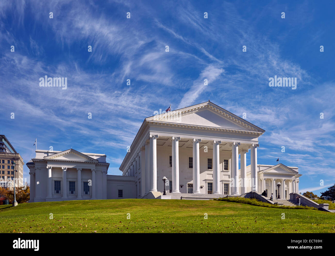 Virginia State Capitol - ein National Historic Landmark. Richmond, Virginia, USA. Stockfoto