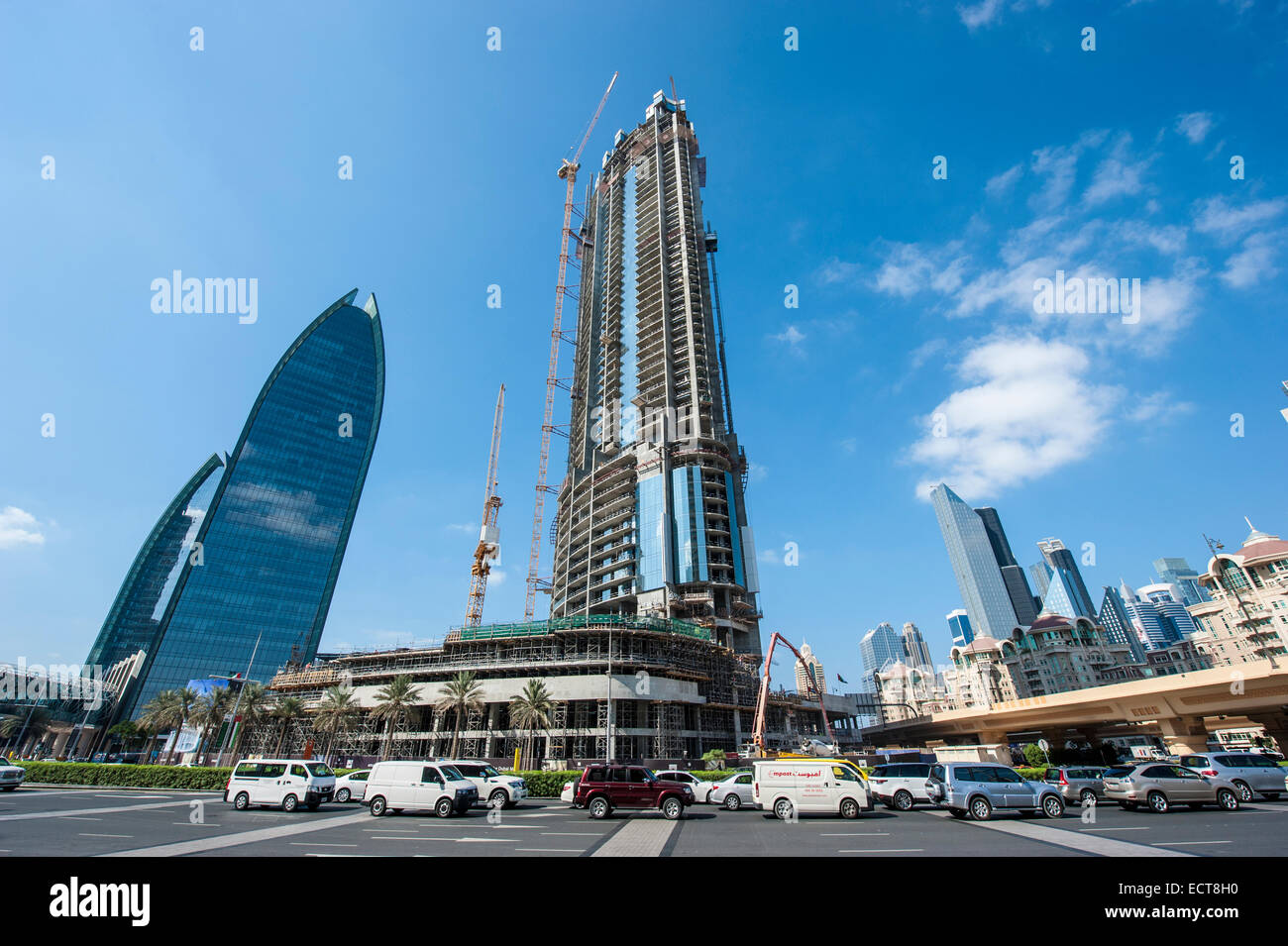 Moderne Architektur in Dubai, U.A.E. Stockfoto