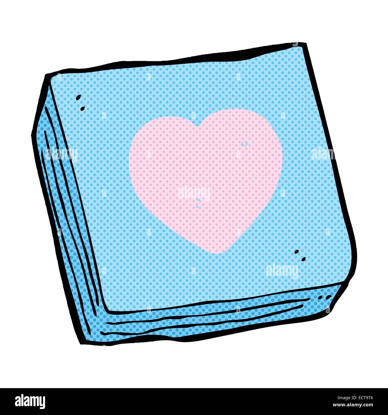 Retro Comic Buch Style Cartoon Liebe Herz Noten pad Stock Vektor