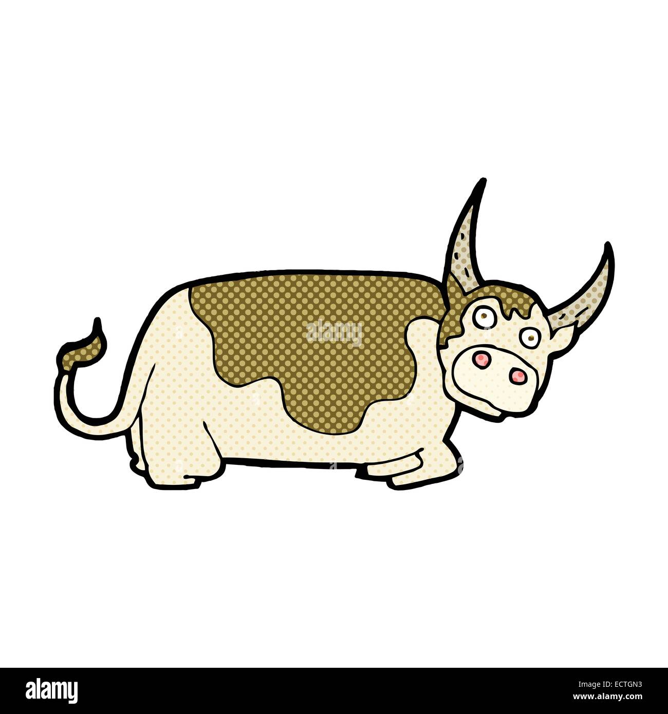 Retro Comic Buch Style Cartoon bull Stock Vektor