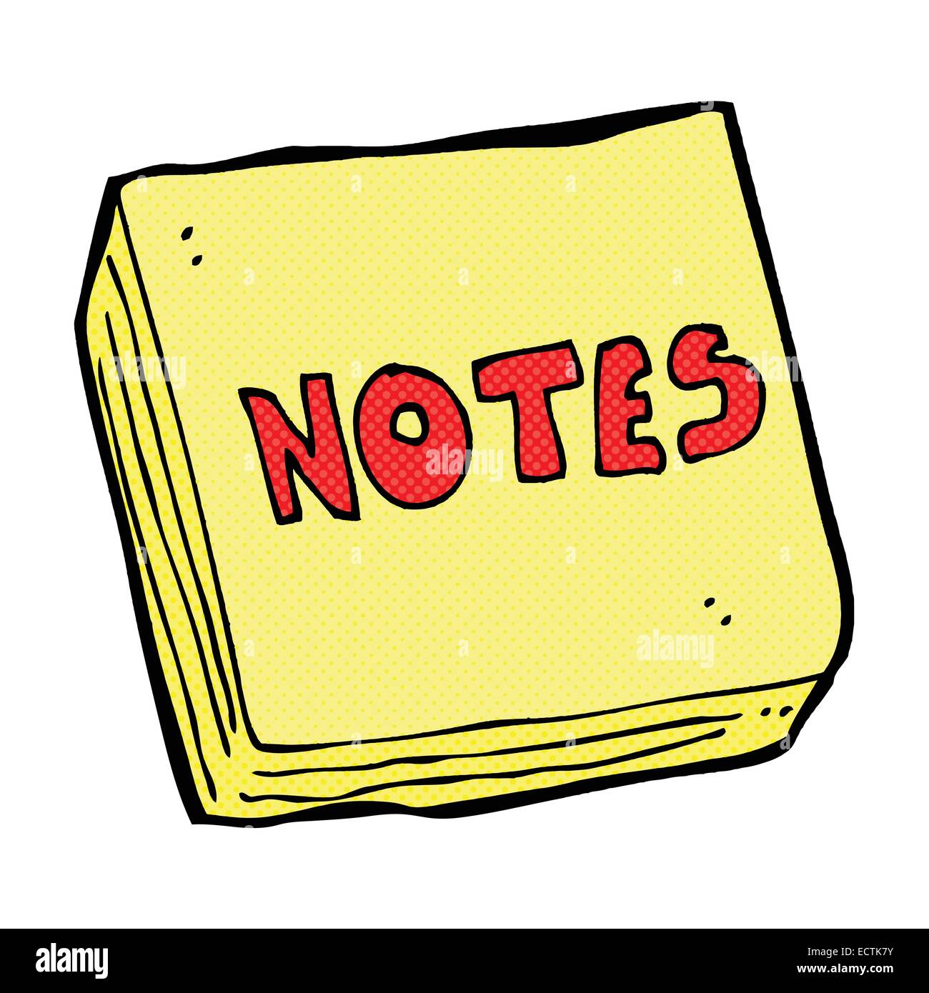 Retro Comic Buch Style Cartoon Notizen pad Stock Vektor