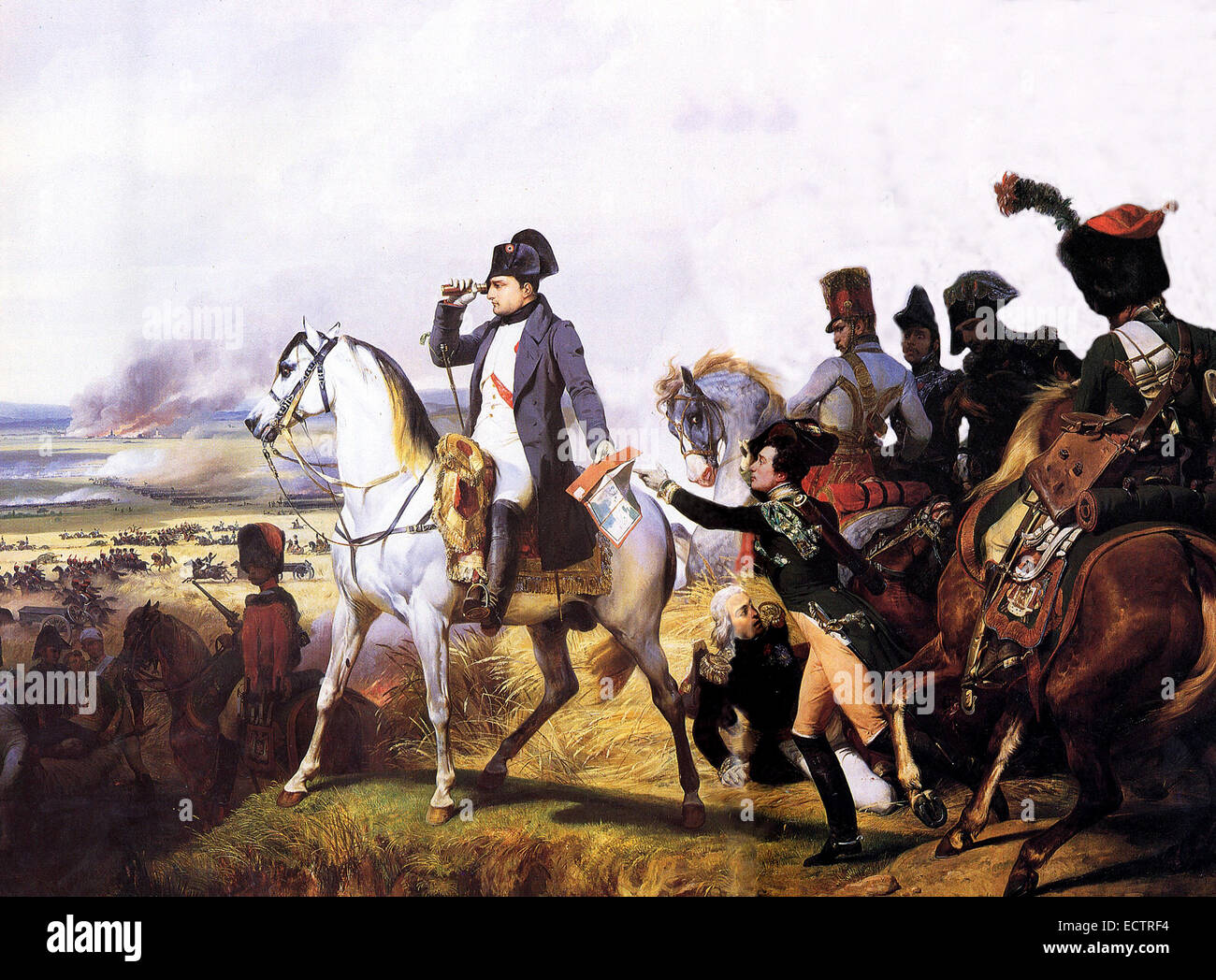 Napoleon bei Wagram, gemalt von Horace Vernet Stockfoto