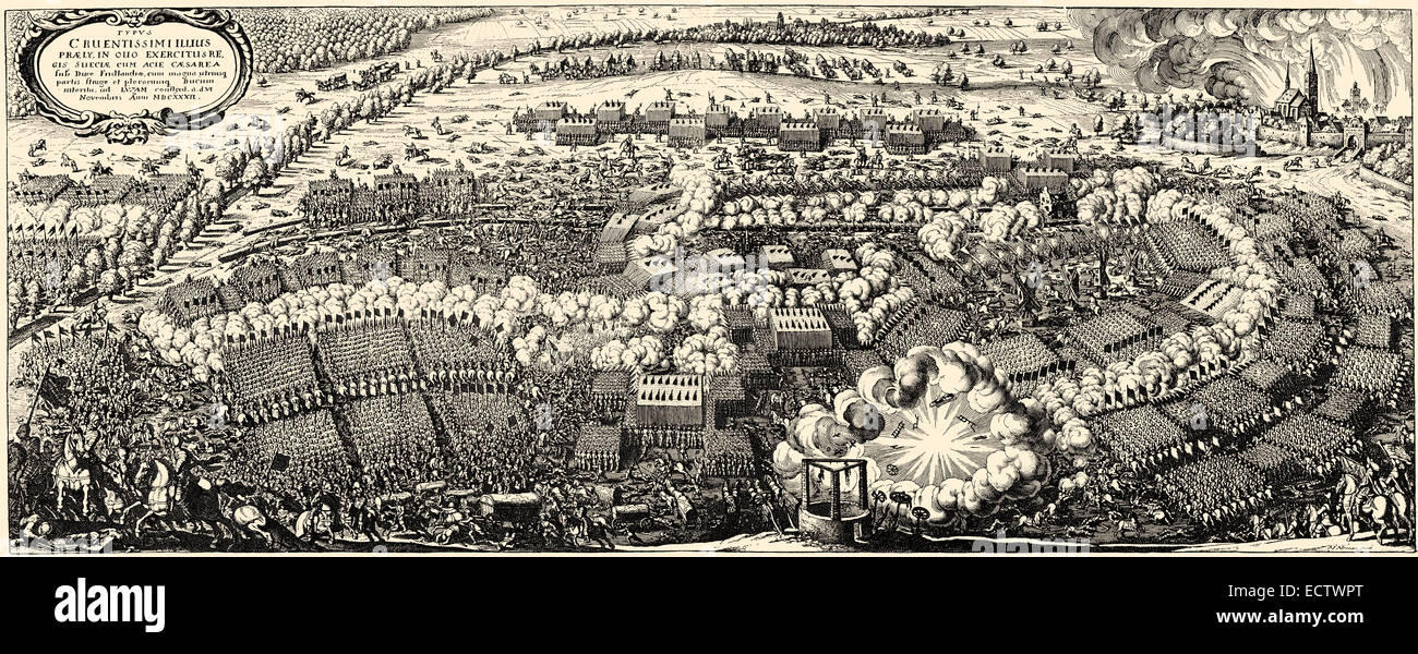 Die Schlacht von Lützen, Krieg dreißig Jahre, 1632, Deutschland, Europa Stockfoto