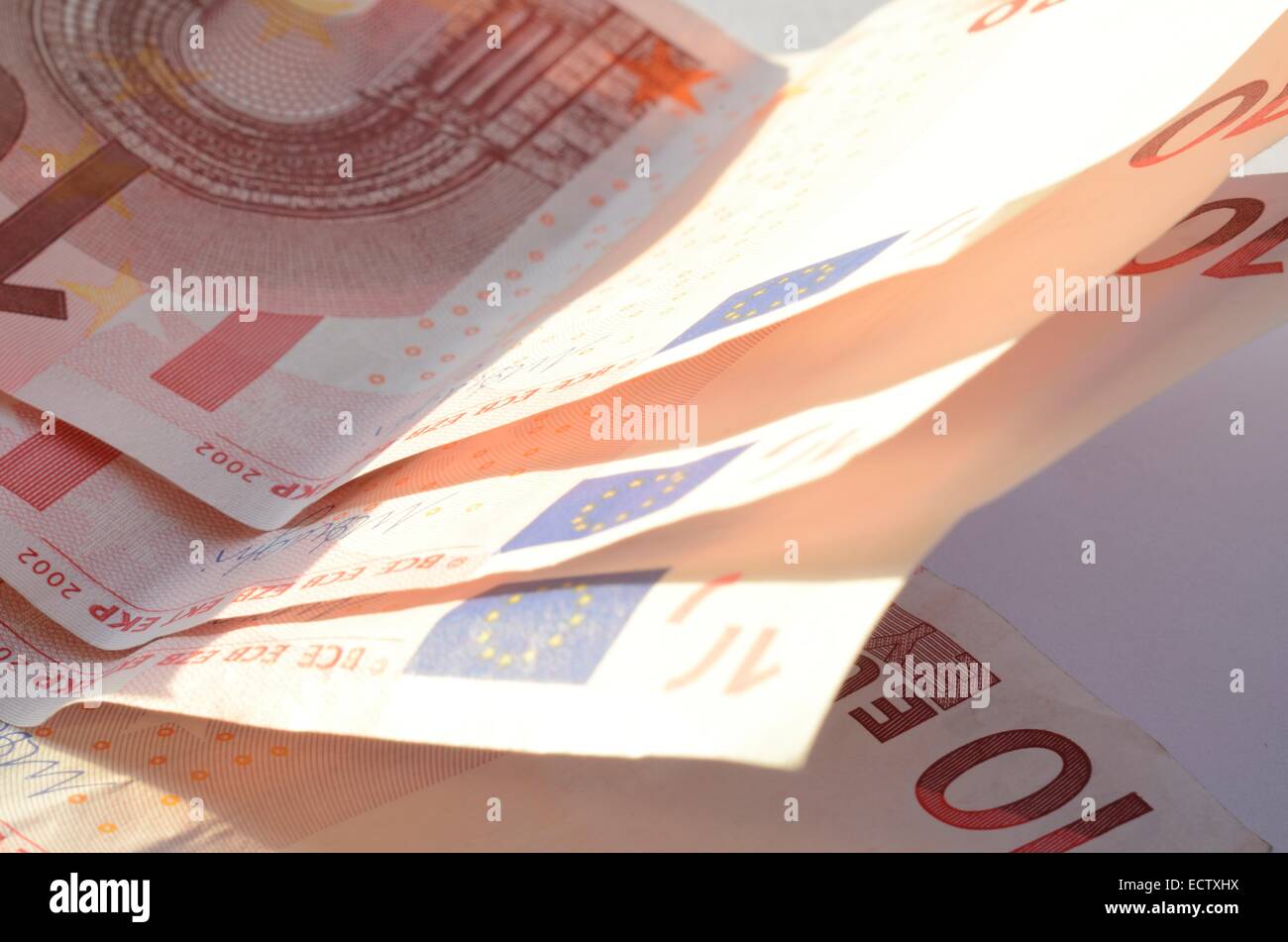 Euro Euro 10 Geld Stockfoto