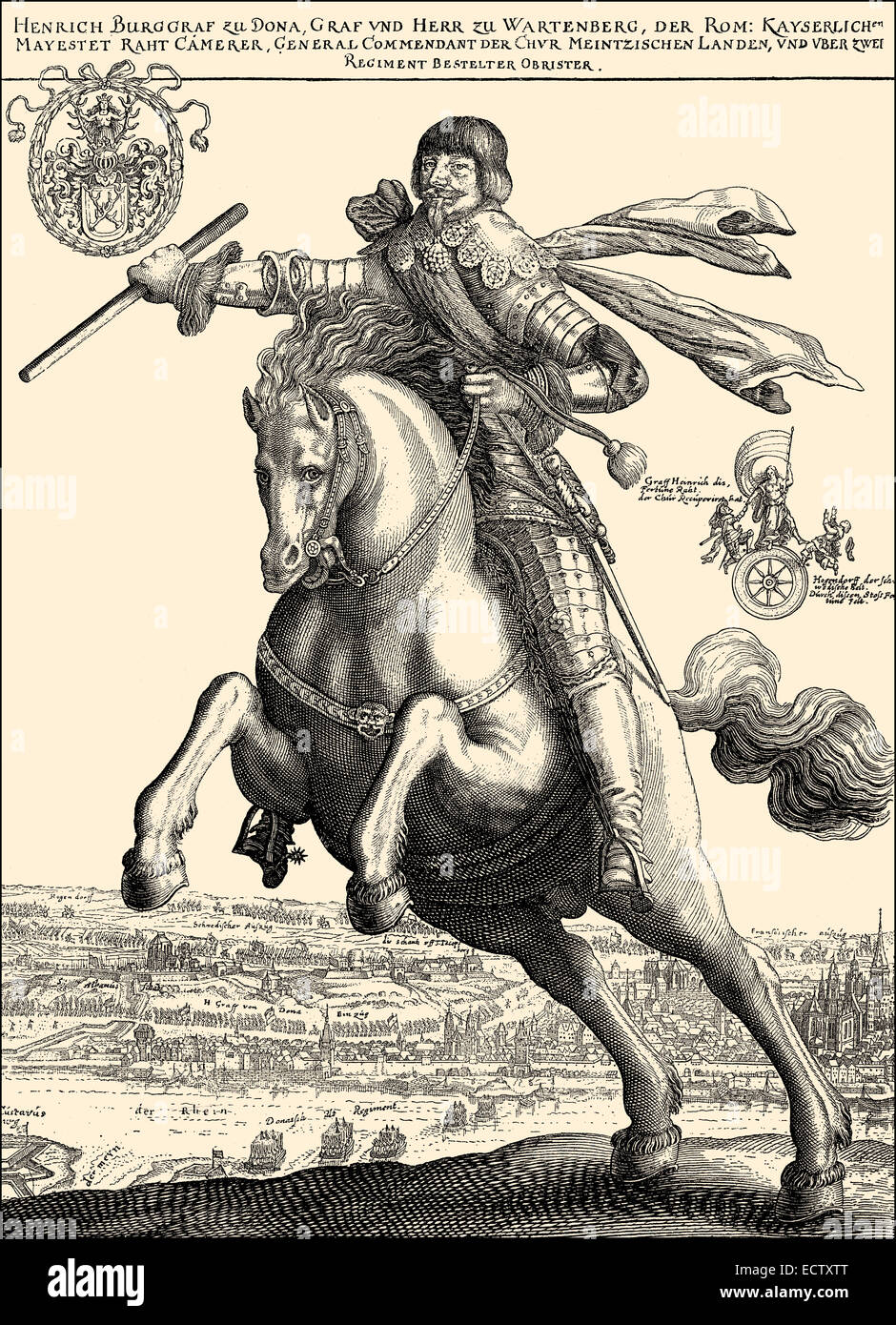 Heinrich Burggraf Zu Dohna, Graf Zu Wartenberg, deutscher General im Dreißigjährigen Krieg, Heinrich Burggraf Zu Dohna, Graf Zu W Stockfoto
