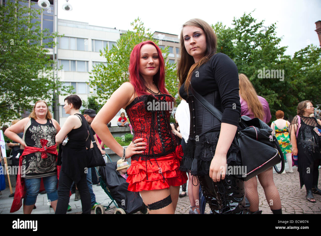 feministische Event, Tampere, Finnland, Europa Stockfoto