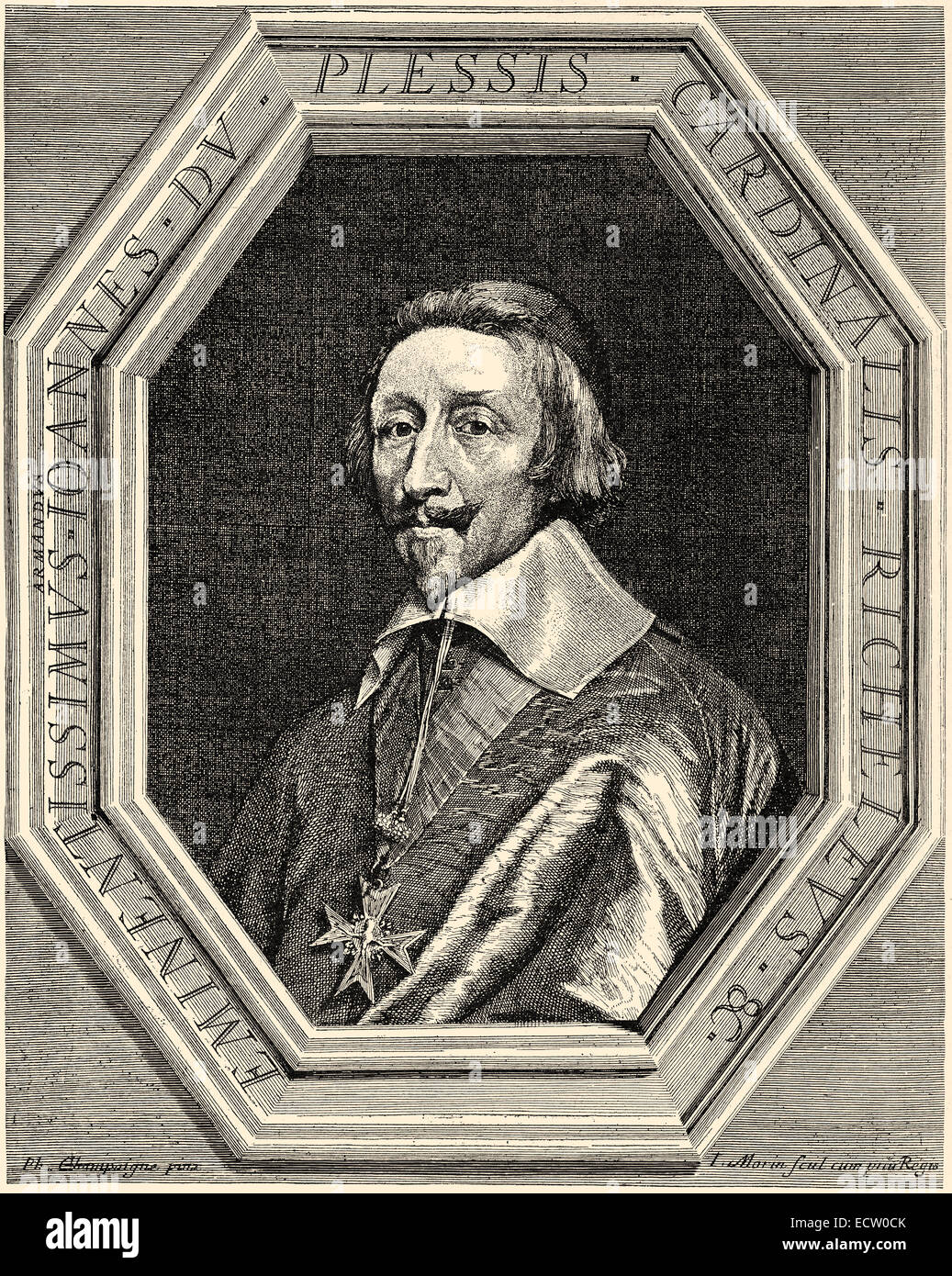 Armand Jean du Plessis, Kardinal-Duc de Richelieu et de Fronsac, 1585-1642, ein französischer Geistlicher, edel und Staatsmann, Armand-Je Stockfoto