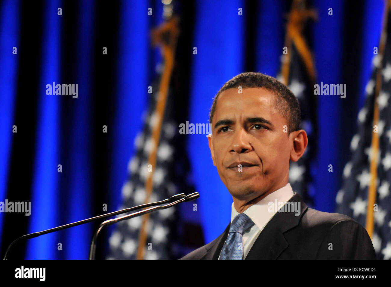Barack Obama, US-Senator, Rede über Rasse und Politik in Philadelphia 18. März 2008. Stockfoto