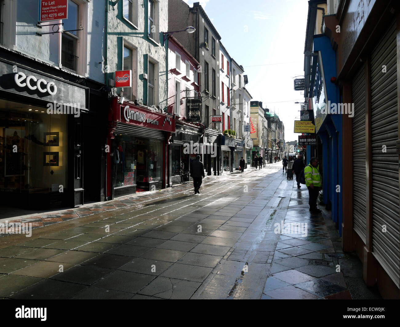 Geschäfte in der Princes Street, Cork, Irland Stockfoto