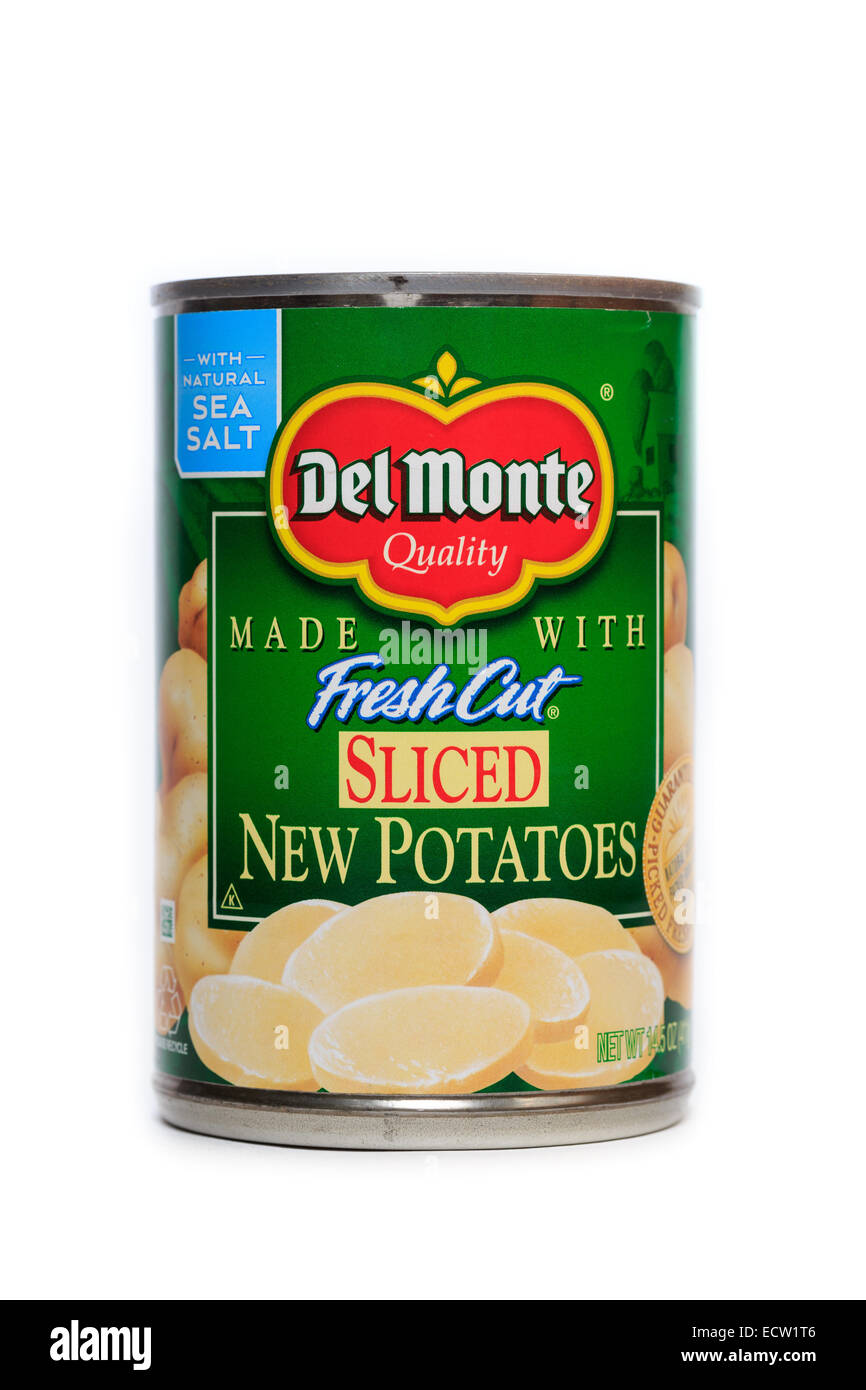 Del Monte Foods in Dosen geschnittene Kartoffeln Stockfoto