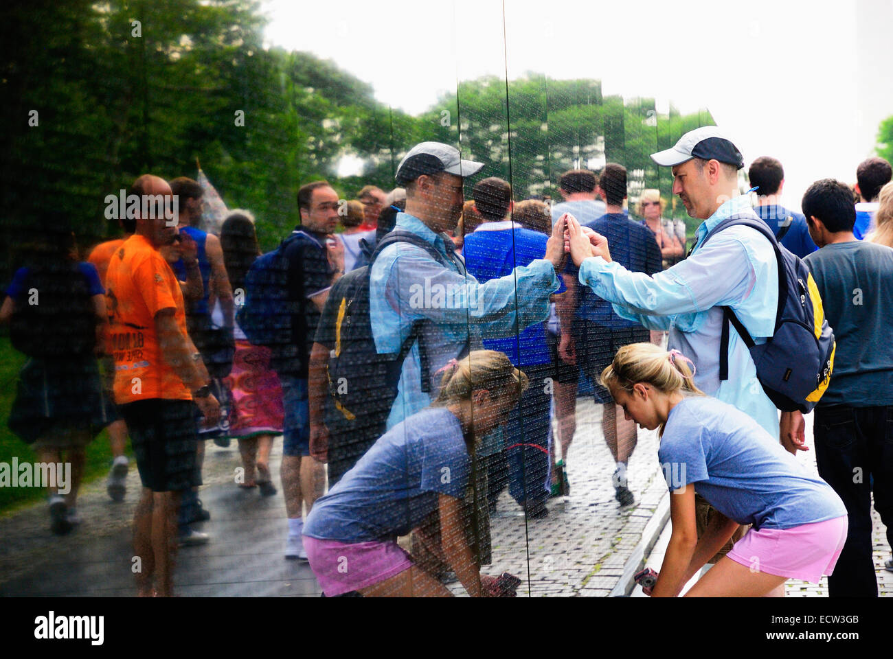 Vietnam Veterans Memorial, die Wand Stockfoto