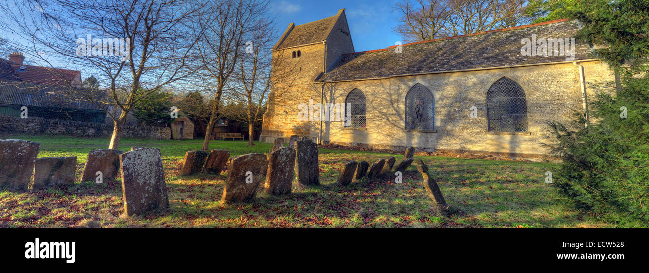 St. Marys Kirche Ardley, Oxfordshire, England, Vereinigtes Königreich panorama Stockfoto
