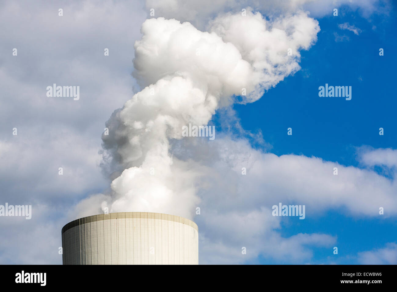 STEAG Kohlekraftwerk Walsum auf dem Rhein bei Duisburg, riesigen Turm Kühlblock 10, Stockfoto