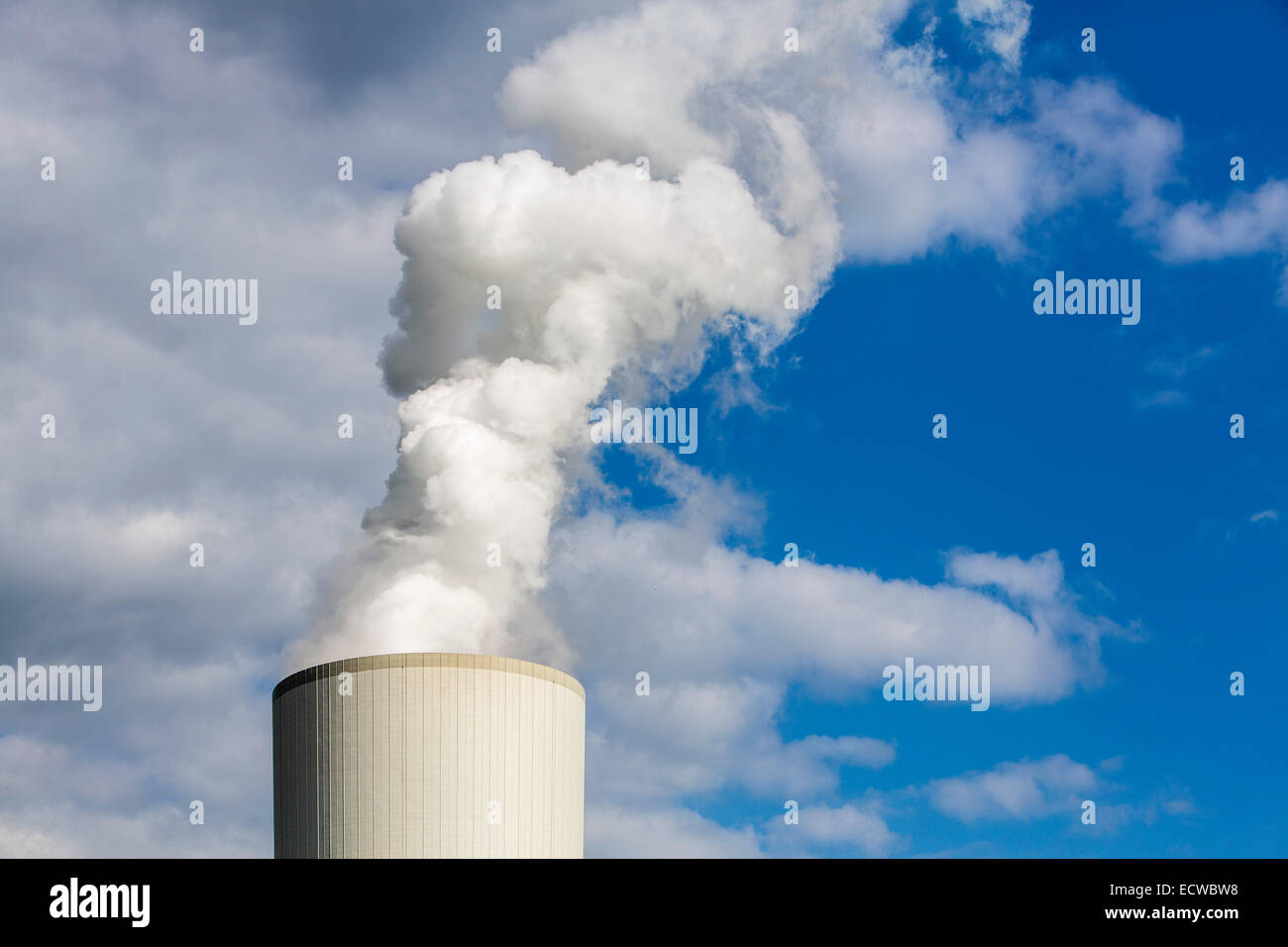 STEAG Kohlekraftwerk Walsum auf dem Rhein bei Duisburg, riesigen Turm Kühlblock 10, Stockfoto