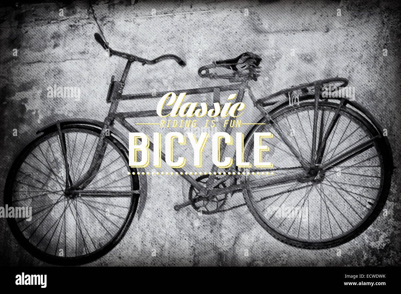 Alte rostige Oldtimer Fahrrad Stockfoto