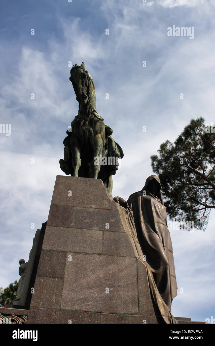 Statue von Umberto II in der Villa Borghese, Rom Stockfoto