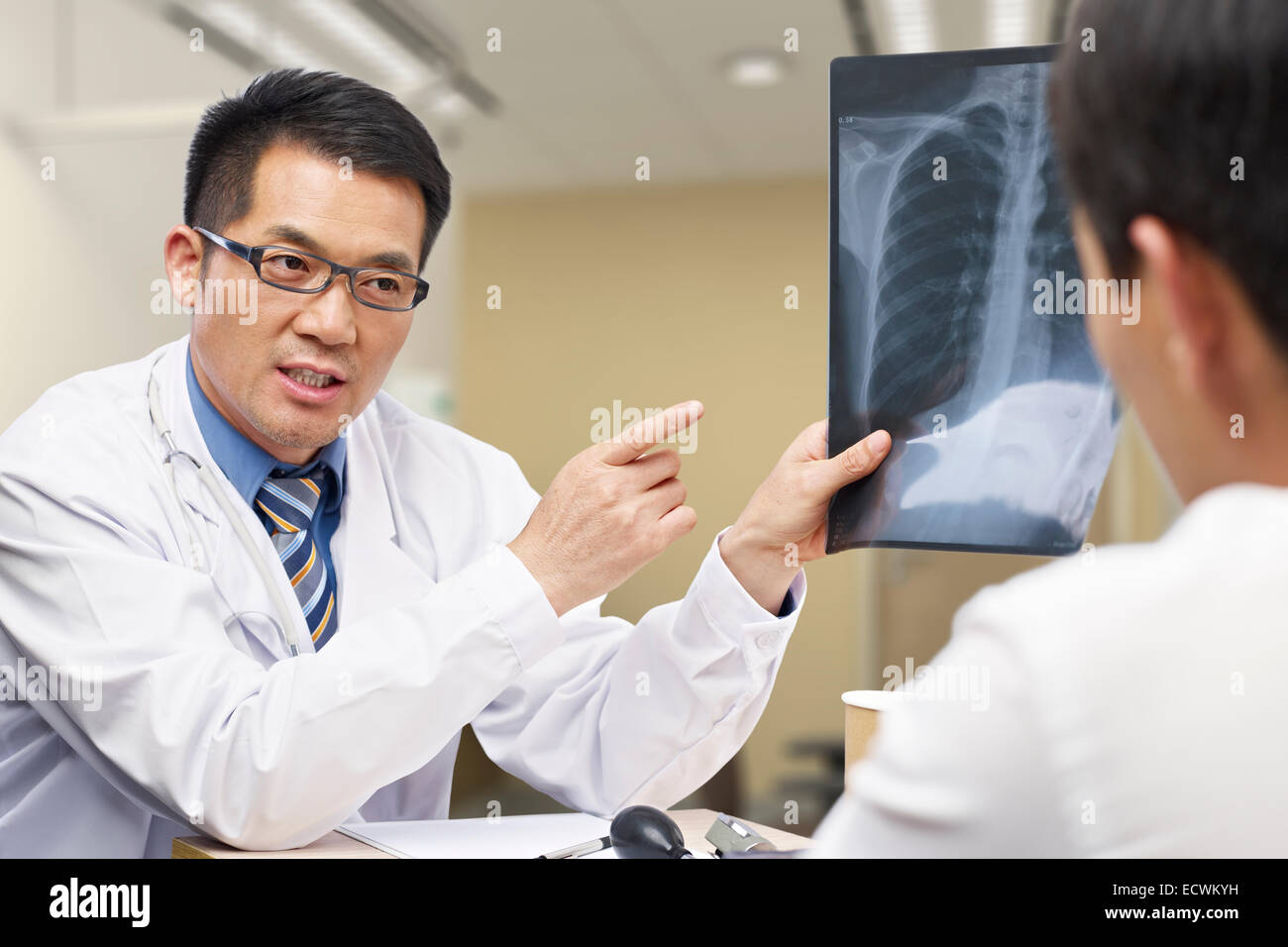 Arzt und Patient Stockfoto