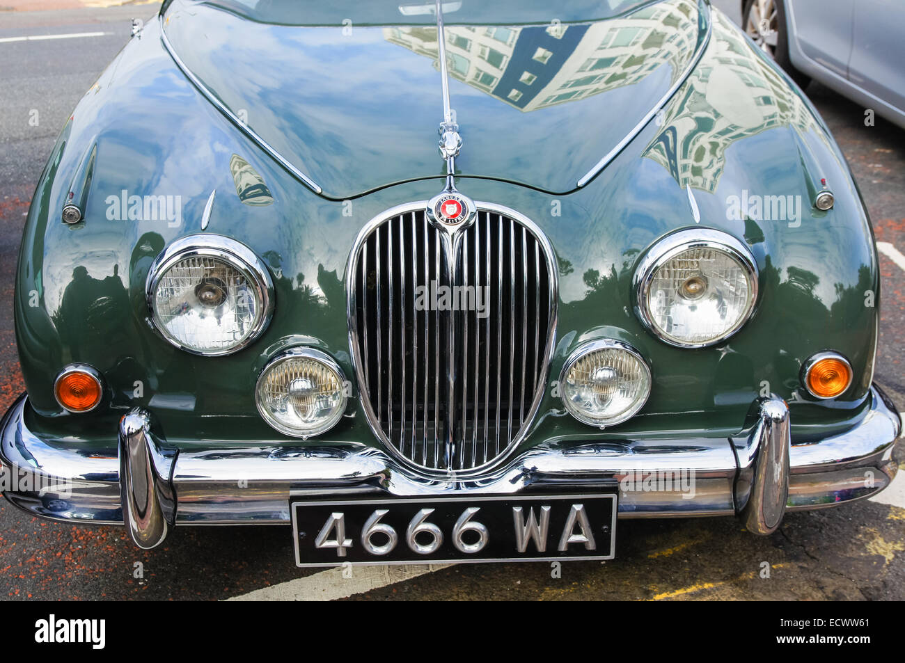 Jaguar Mark 2 1960er geparkt in Eastbourne East Sussex England Vereinigtes Königreich UK Stockfoto