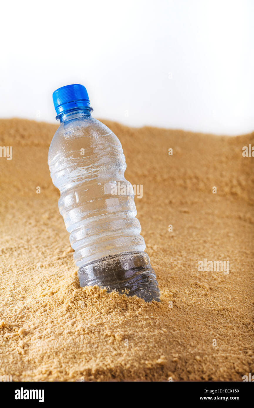 Eine Flasche Wasser. Stockfoto