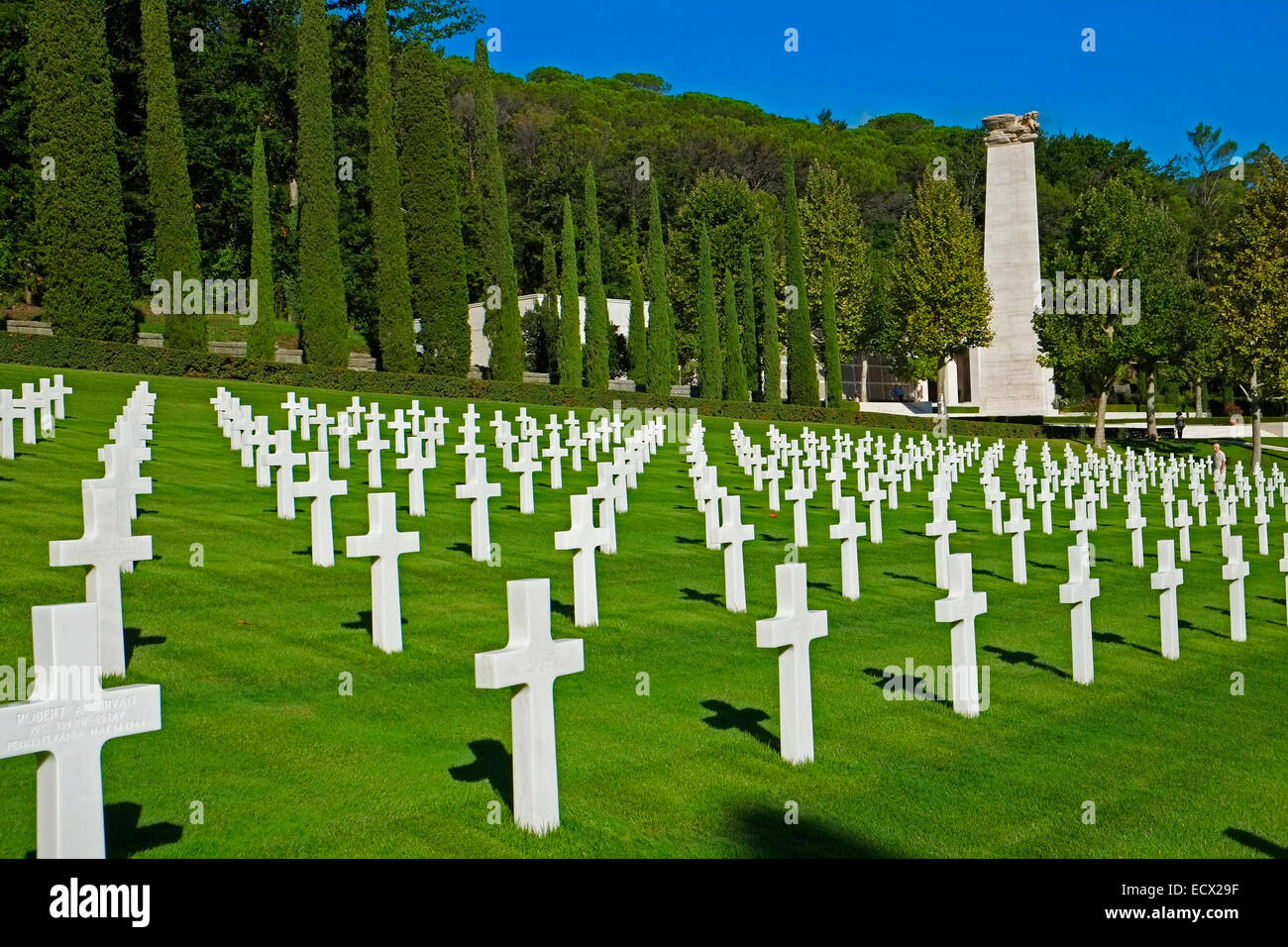 Florence American Cemetery Italien Zweiter Weltkrieg WWII Stockfoto