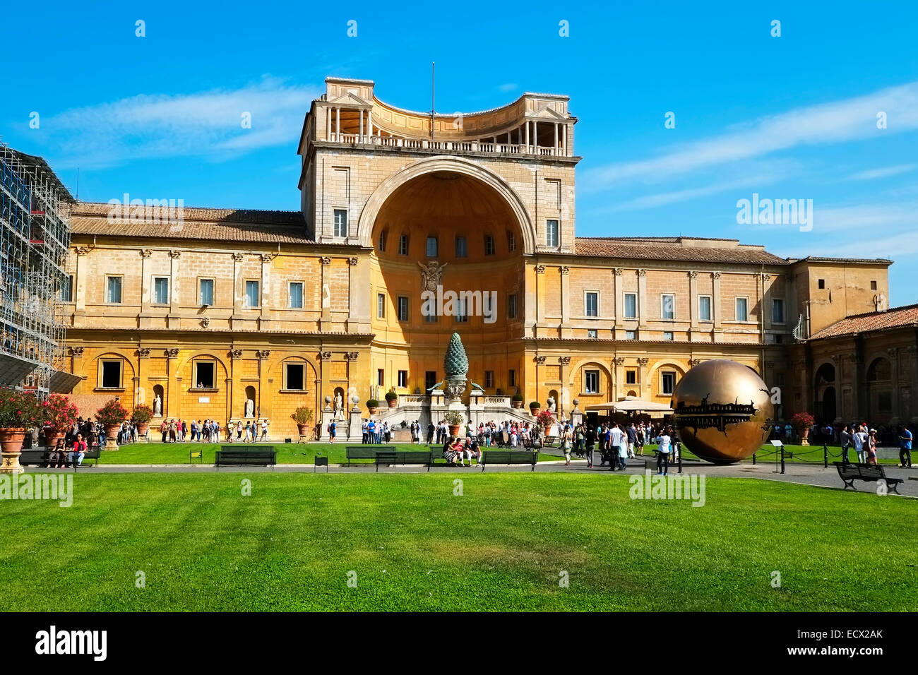 Gericht der Pigna Vatikan Museum Rom Italien IT EU Europa Stockfoto