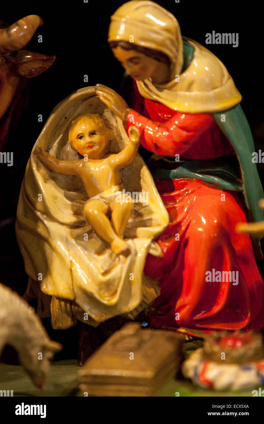 Traditionelle tschechische Weihnachten Krippe Jesus Krippe Weihnachten Stockfoto