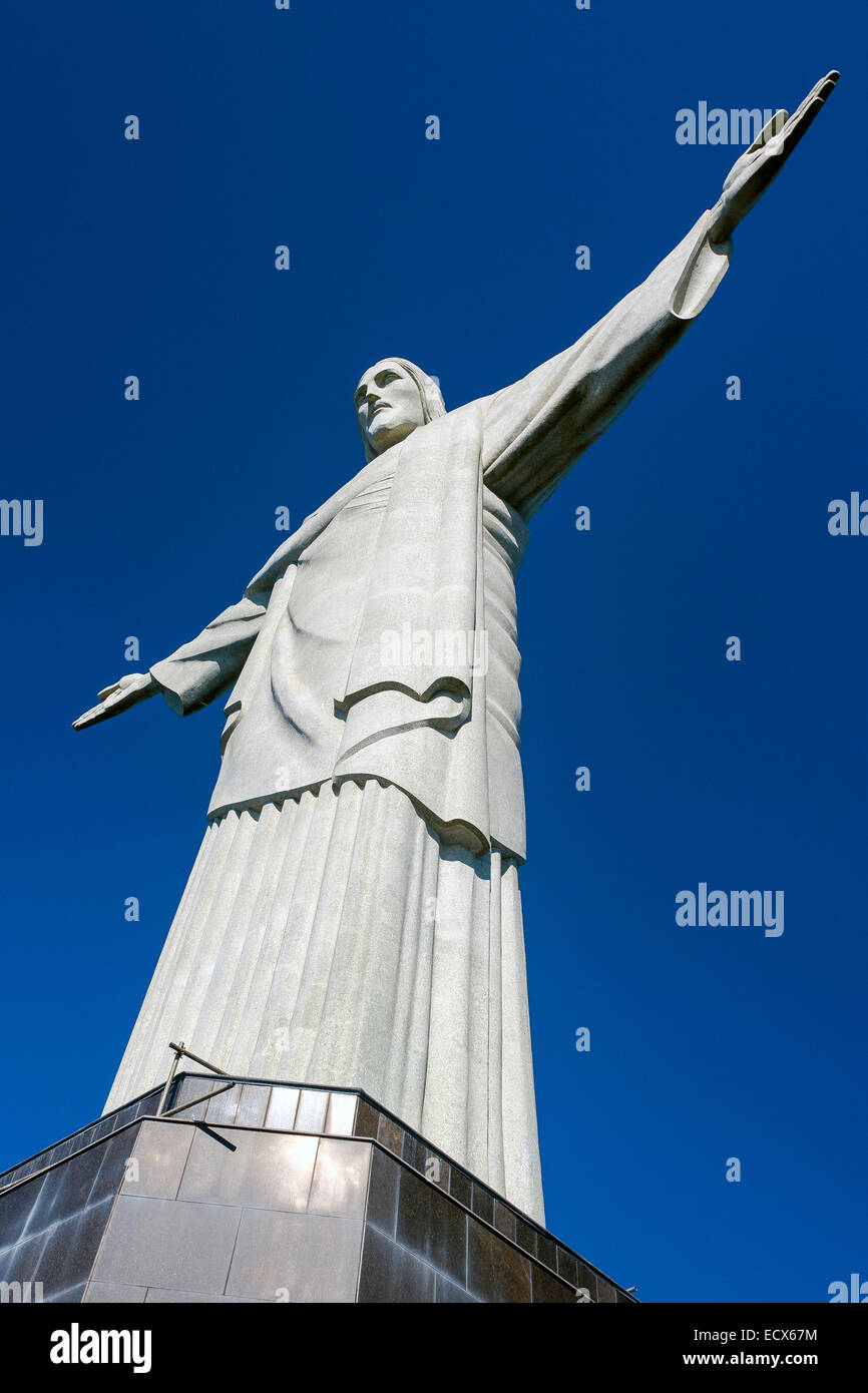 Christusstatue in Rio De Janeiro Brasilien Stockfoto