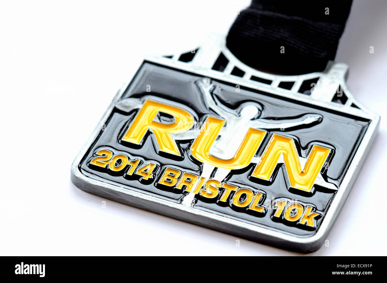 Bristol 10k 2014 Finisher Medaille Stockfoto