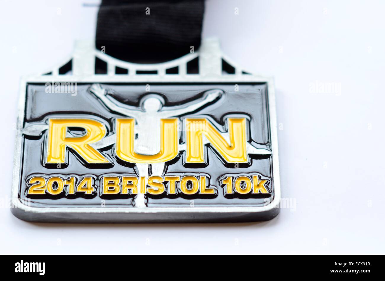 Bristol 10k 2014 Finisher Medaille Stockfoto