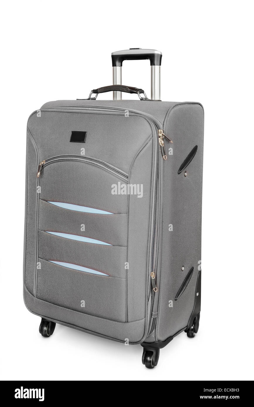Reise-Koffer isoliert auf weiss Stockfoto