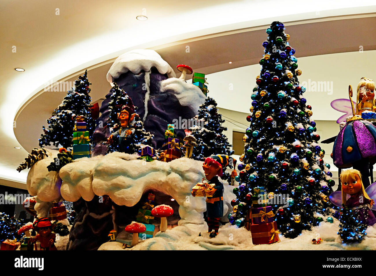 Jervis Street Shopping Centre in Dublin in der Weihnachtszeit Stockfoto