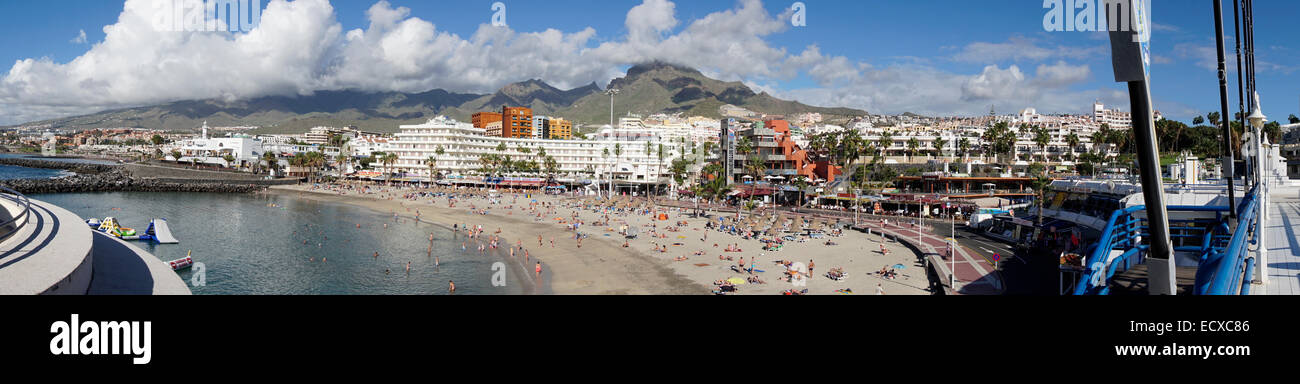 Teneriffa - La Pinta Strand neben Puerto Colon, in der Nähe von Torviscas und San Eugenio. Stockfoto
