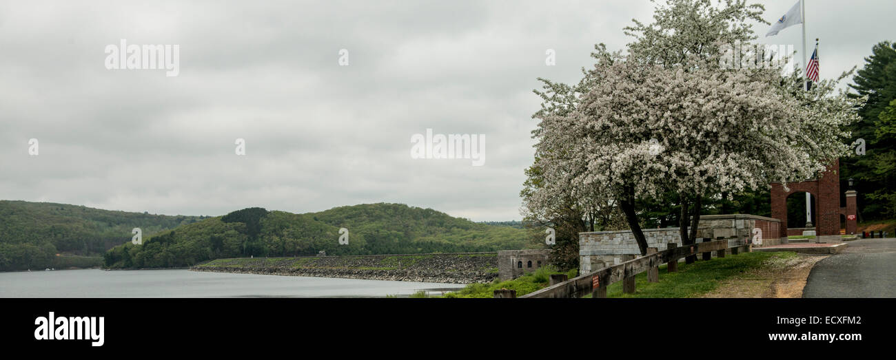 Frank E. Winsor Dam, Ausbau Park Belchertown, Massachusetts Stockfoto