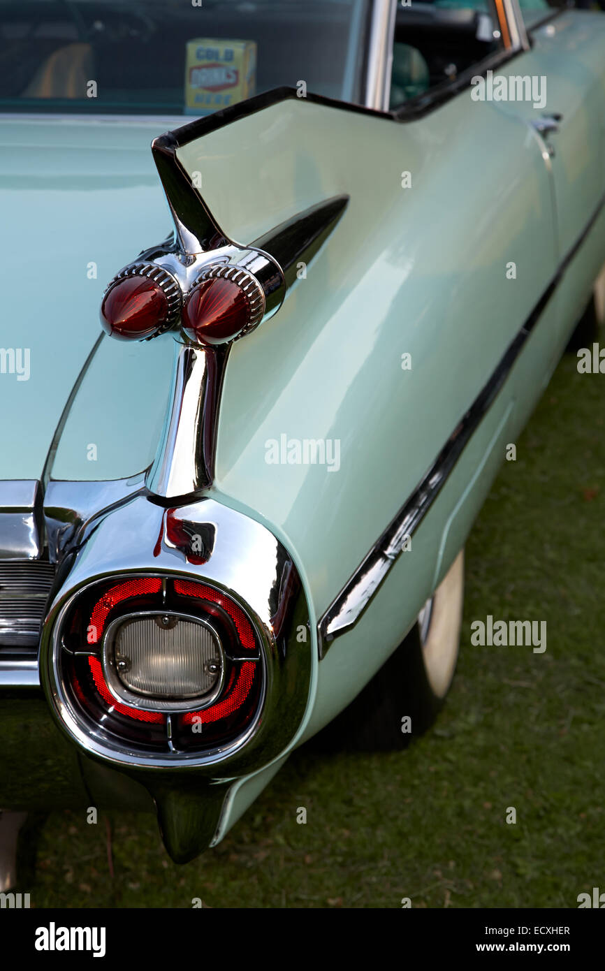 Flossen und hinteren Stoßfänger auf Vintage Cadillac Stockfoto