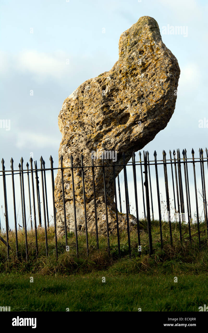 Der King-Stein an den Rollright Stones, Oxfordshire, Vereinigtes Königreich Stockfoto