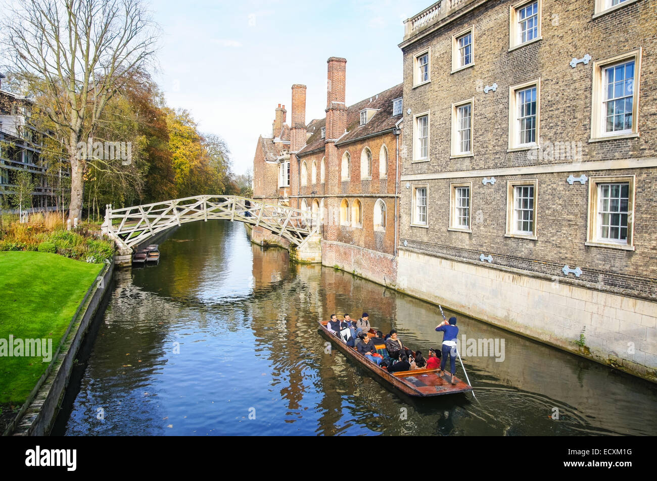 Mathematische Brücke über den Fluss Cam in Cambridge Cambridgeshire England Vereinigtes Königreich Großbritannien Stockfoto