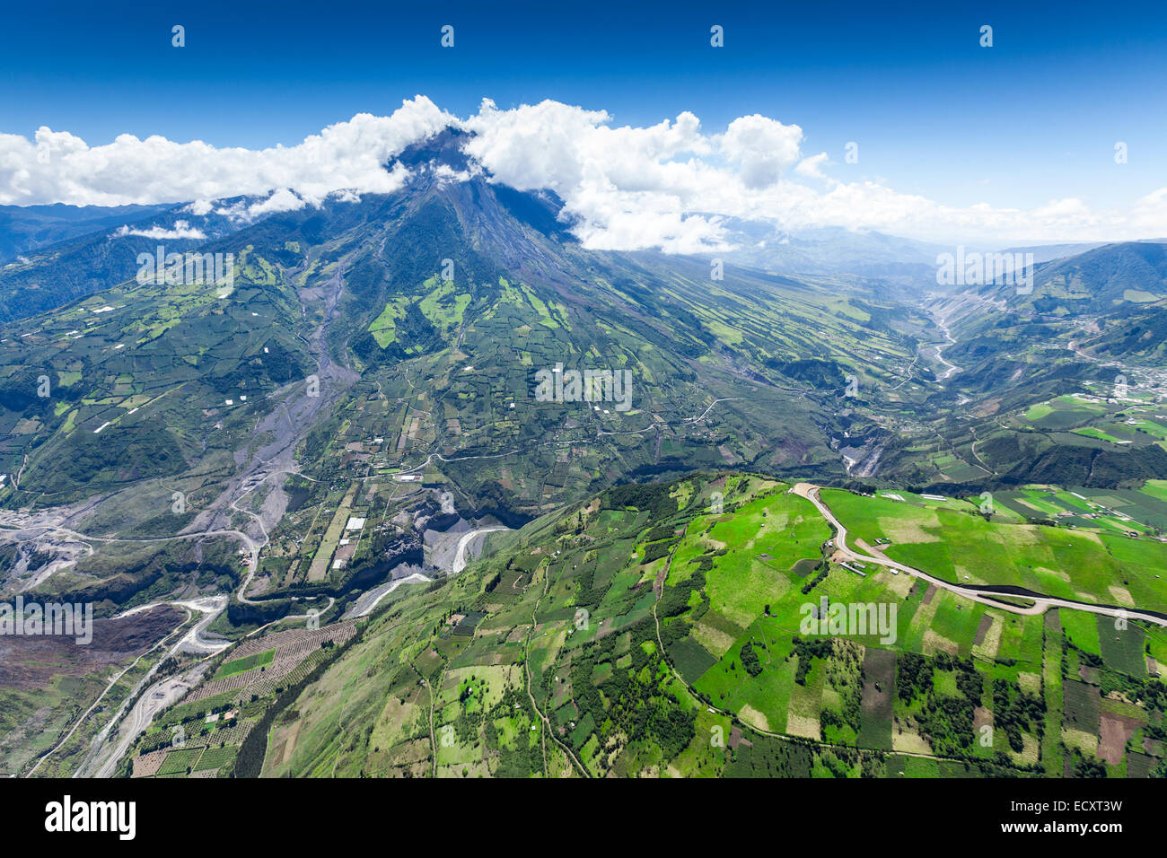 Tungurahua Vulkan Eruption 28 11 2010 Ecuador Südamerika 2:00 Uhr lokaler Zeit Stockfoto