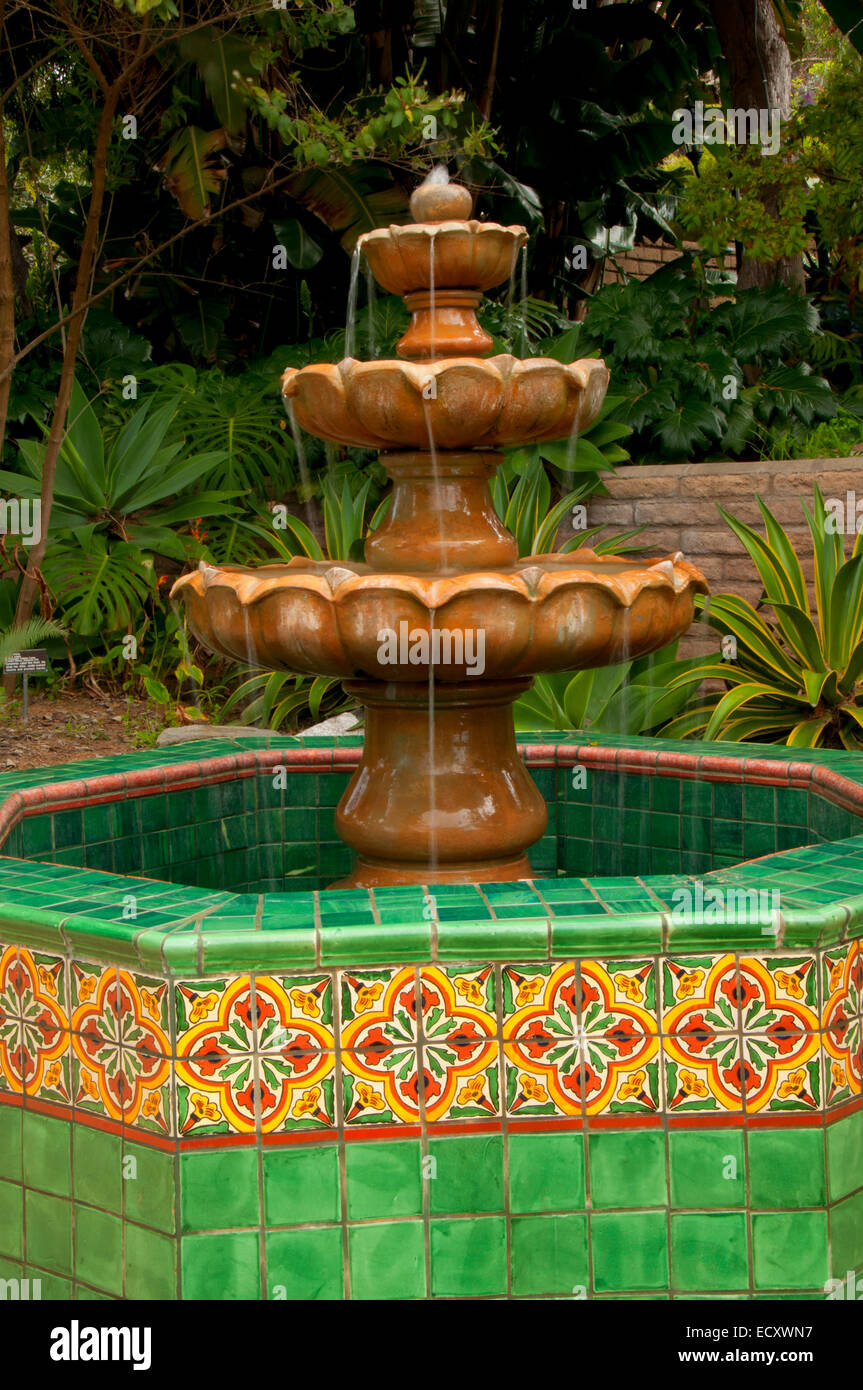 Brunnen Im Mexikanischen Garten San Diego Botanic Garden