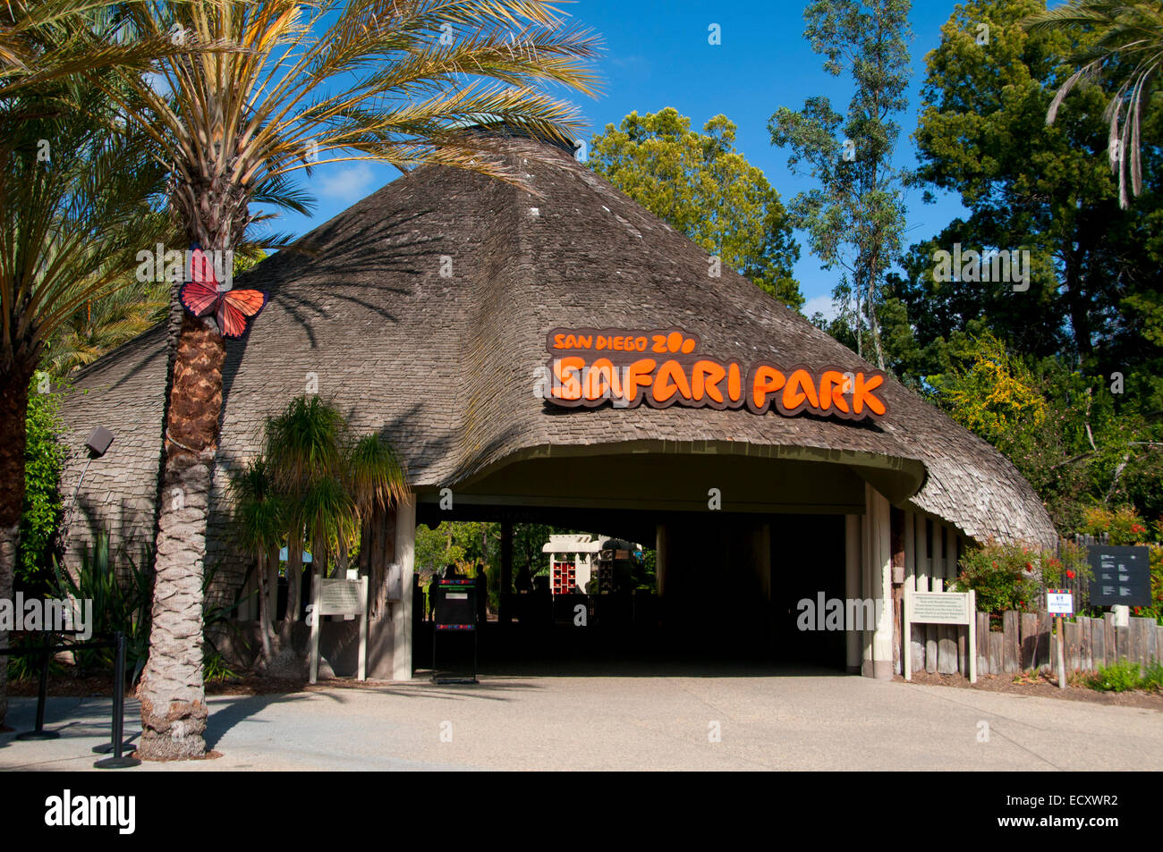 Eingang, San Diego Zoo Safari Park, San Diego County, Kalifornien Stockfoto Eingang, San Diego Zoo Safari Park, San Diego County, Kalifornien Stockfoto