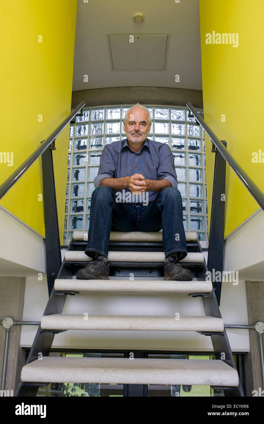 Porträt der Mathematiker und Risiko-Guru, Professor Sir David Spiegelhalter am Centre for Mathematical Sciences, UniCambridge Stockfoto