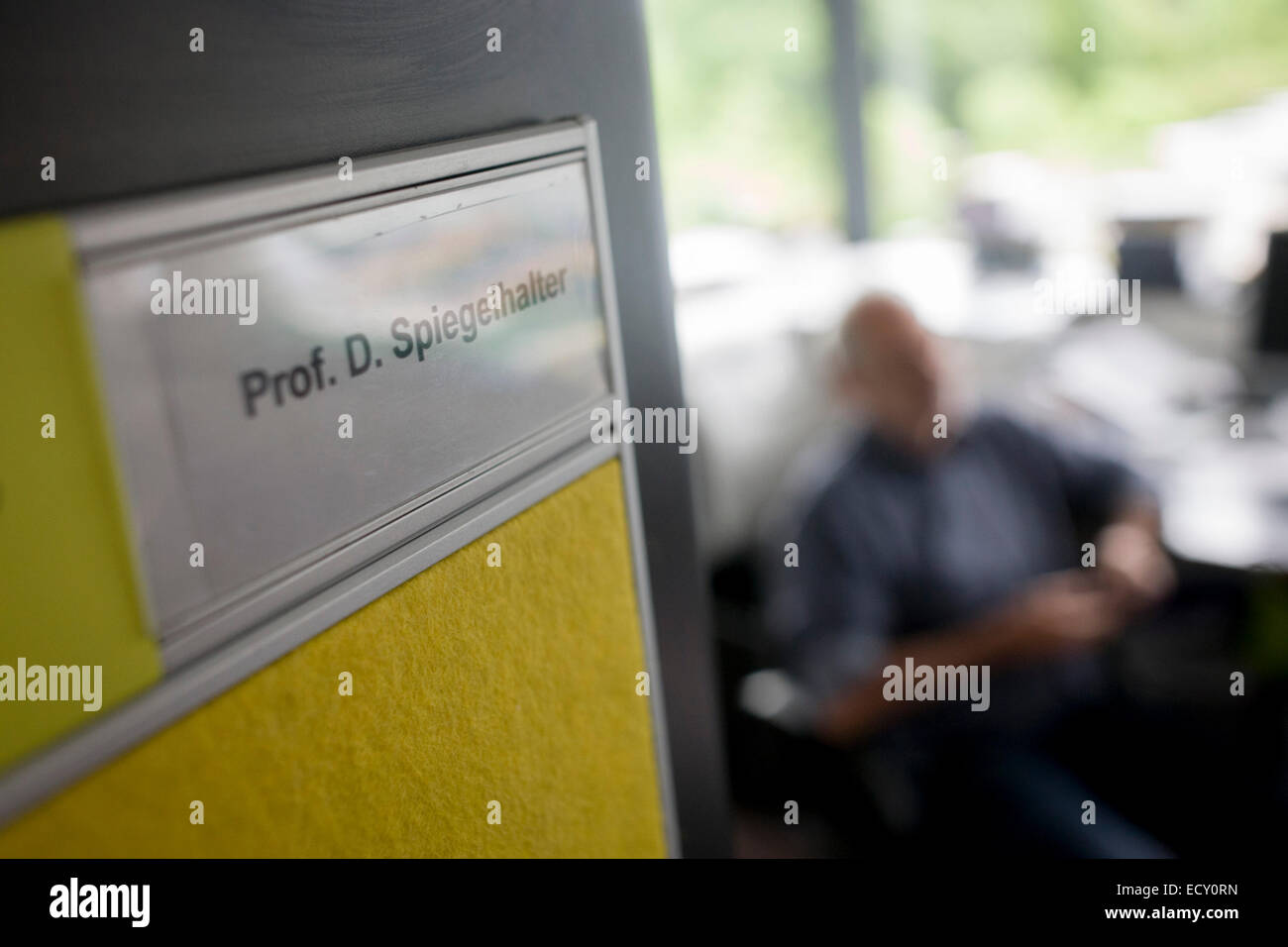 Mathematiker und Risiko-Guru, Professor David Spiegelhalter am Centre for Mathematical Sciences, University of Cambridge Stockfoto