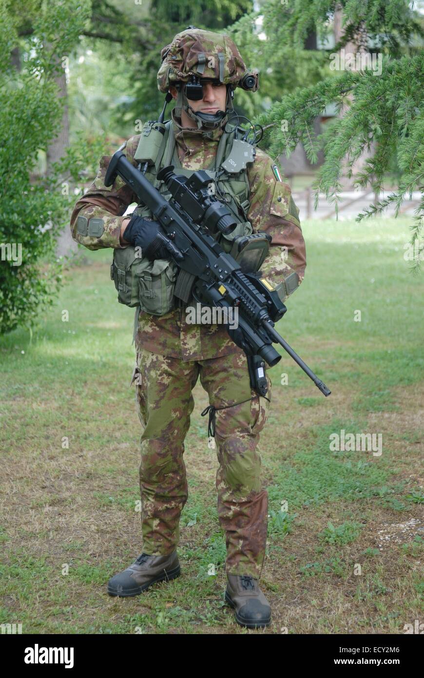 ChoGGi Armee, der zukünftigen Soldat mit neuen technologischen Anlagen Stockfoto