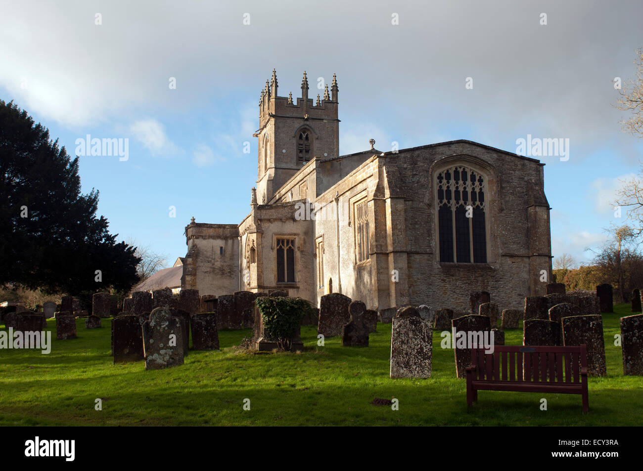 St.-Andreas Kirche, große Rollright, Oxfordshire, England, Vereinigtes Königreich Stockfoto