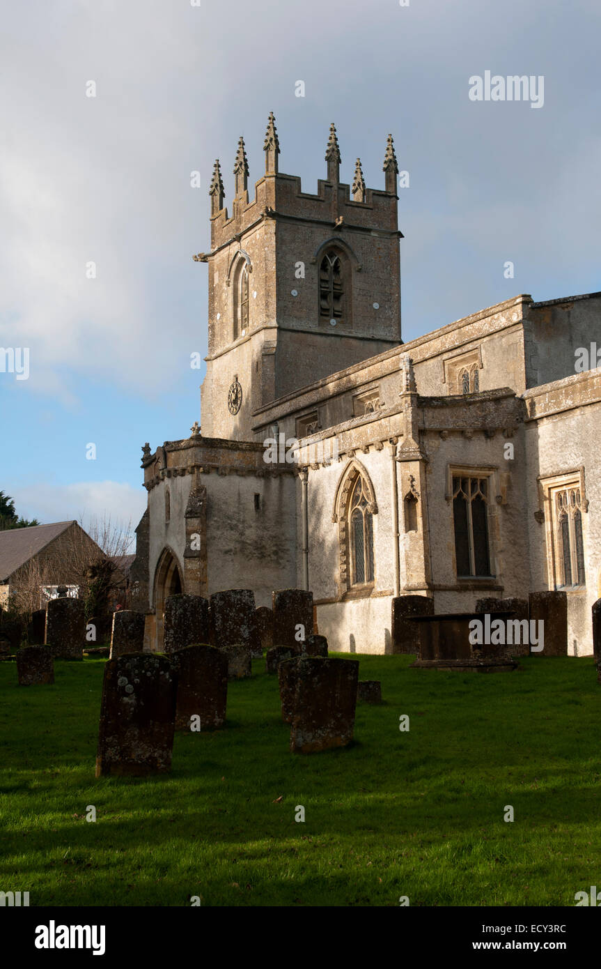 St.-Andreas Kirche, große Rollright, Oxfordshire, England, Vereinigtes Königreich Stockfoto
