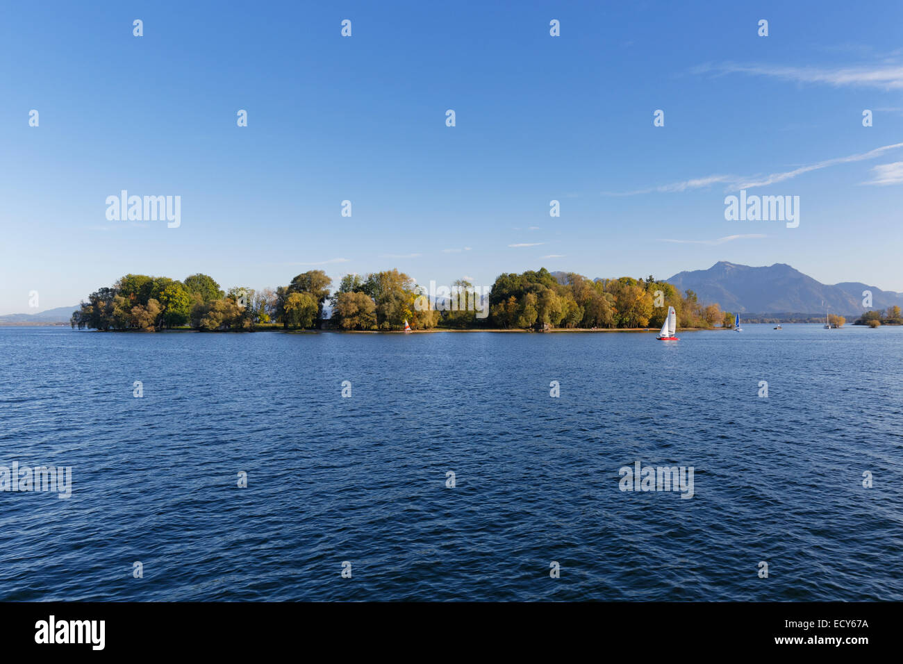 Krautinsel, See Chiemsee, Chiemgau, Upper Bavaria, Bayern, Deutschland Stockfoto